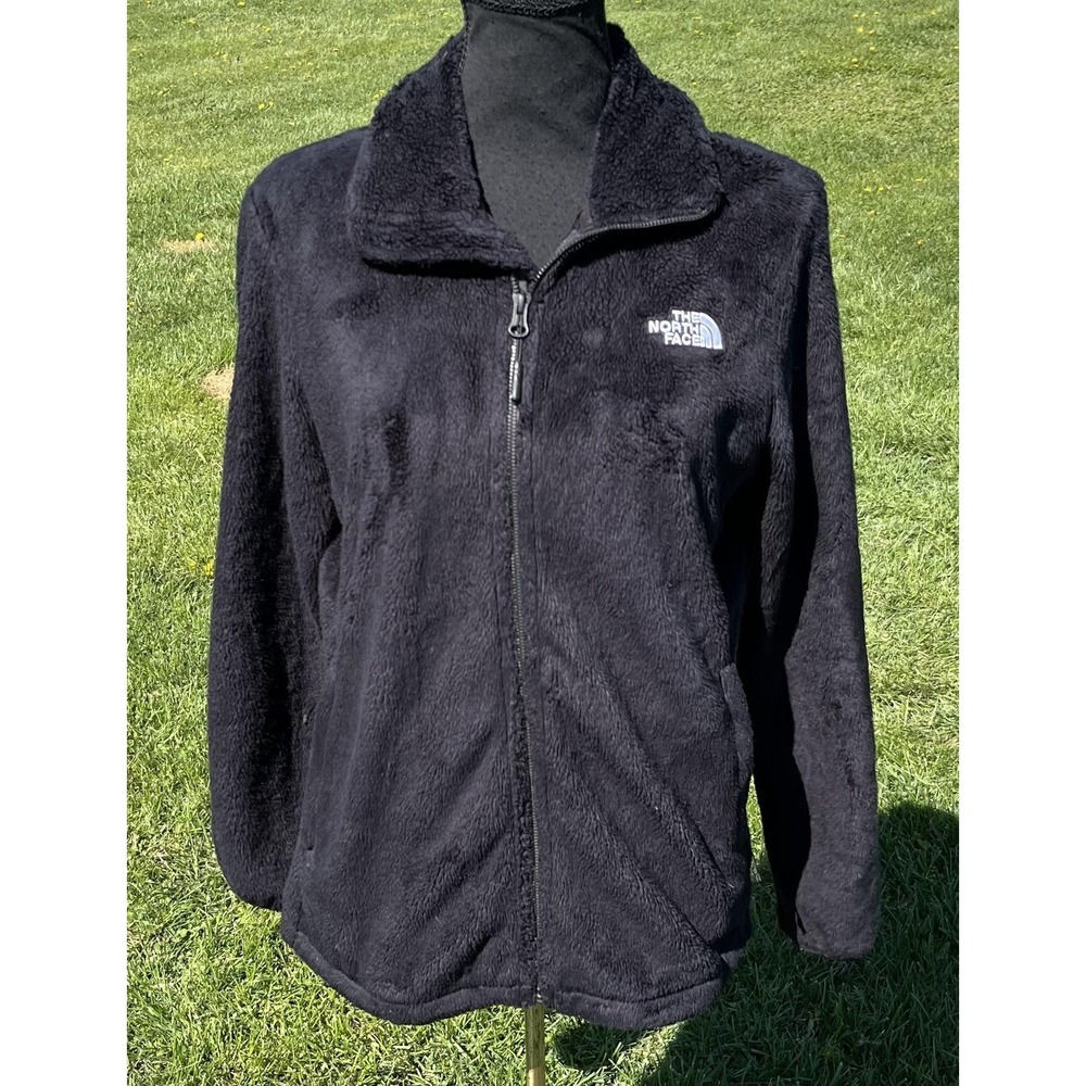 The North Face Osito Jacket Womens Medium Black Plush Fleece Full Zip Pockets